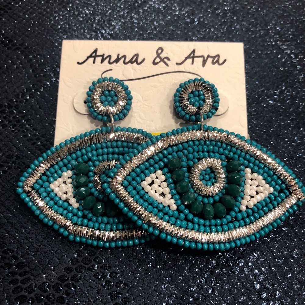 Brand New Anna & Ava Evil Eye Earrings